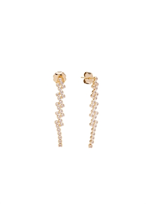 Claire crystal short studs Forgyld Clear Pico 